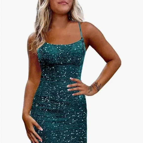 Yilis Dresses | Green Sequin Embellished Mini Dress | Color: Green | Size: 10 | Pm-98364026's Closet Yilis Dresses | Green Sequin Embellished Mini Dress | Color: Green | Size: 10 | Pm-98364026's Closet